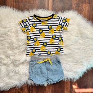 Baby Boden Lion Short Sleeve Set